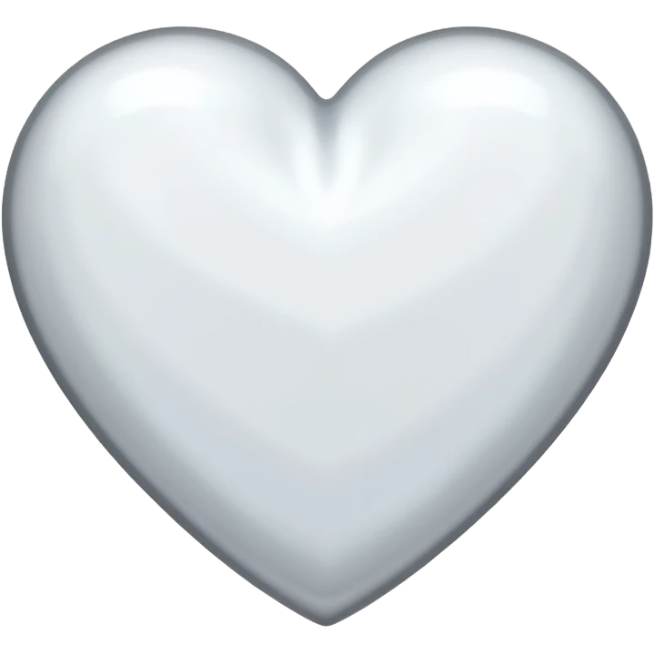 white heart with soft silver glow emoji