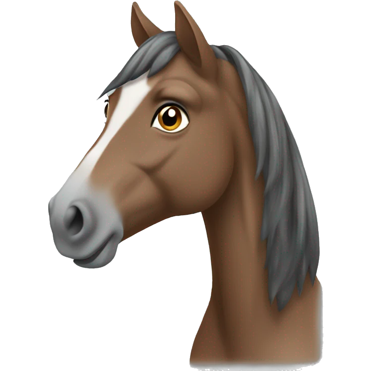 brown-grey speckled horse emoji