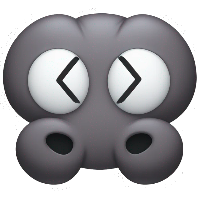Kaws face logo with x eyes  emoji