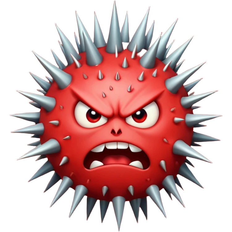 angry virus with many spike emoji