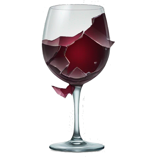 shattered wine glass emoji
