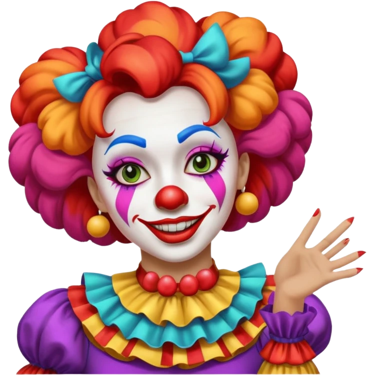 woman clown dancing emoji
