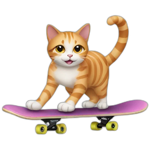 cat on skate emoji