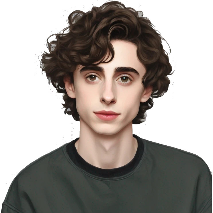 Feminine Timothee Chalamet	Androgynous short hair, thrift store fashion	British, actor, artsy	Artsy, philosophical, patient emoji