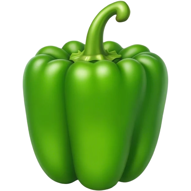 A green bell pepper vegetable emoji