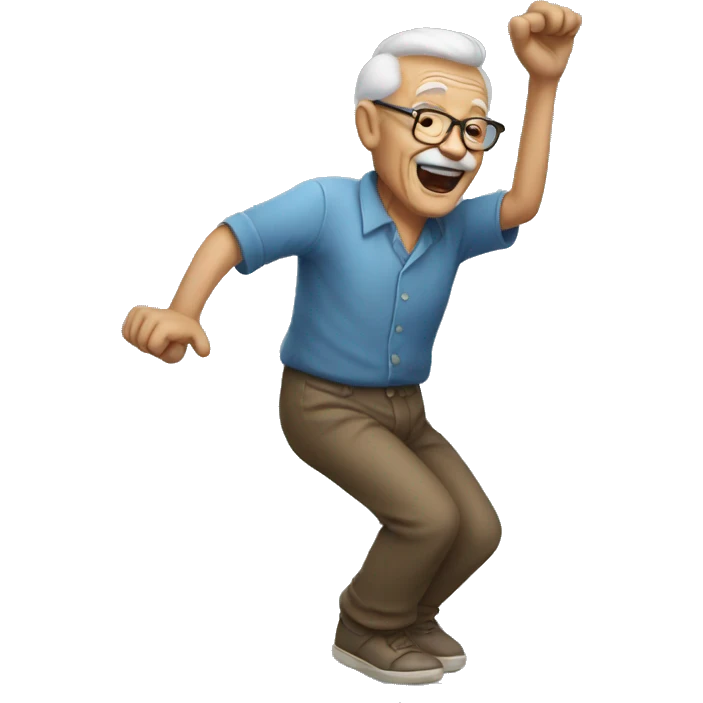 old man dancing emoji