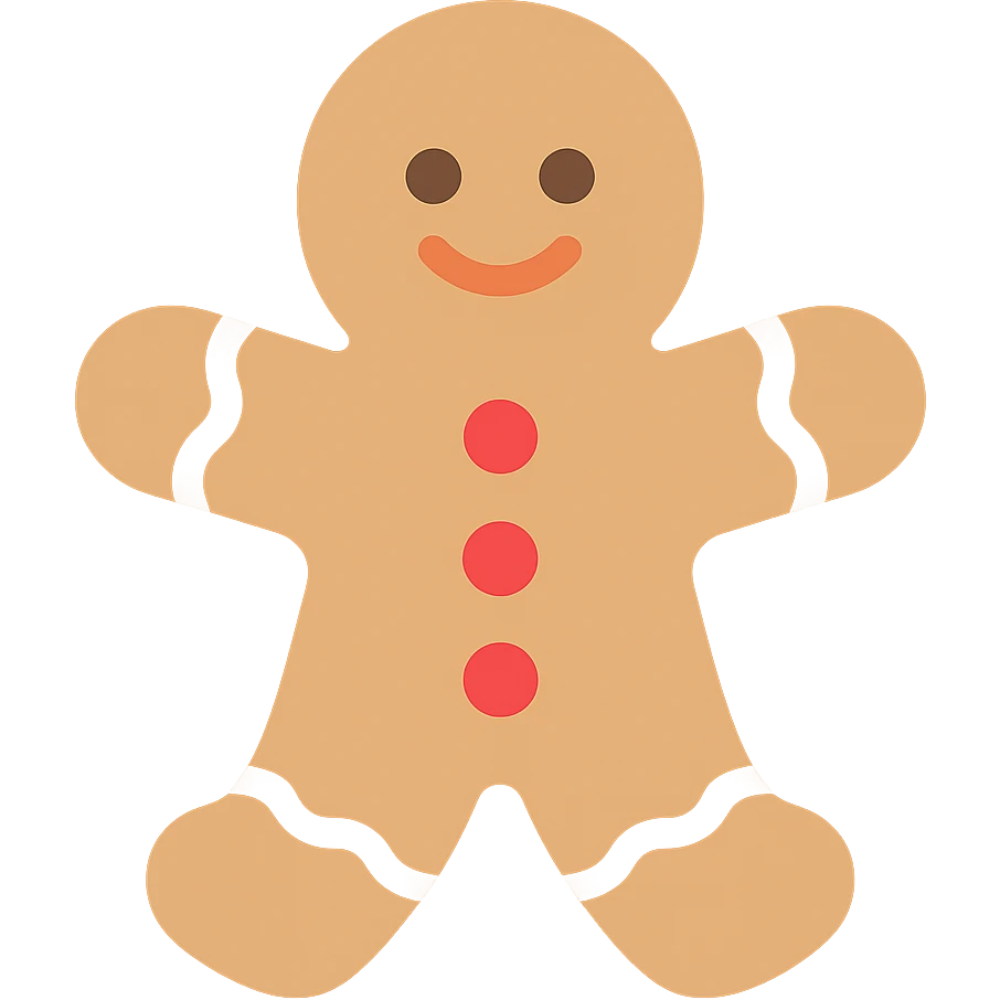 gingerbread man emoji