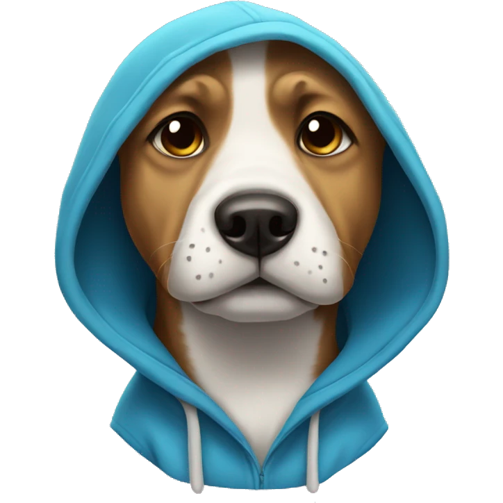 Dog wearing a hoodie  emoji