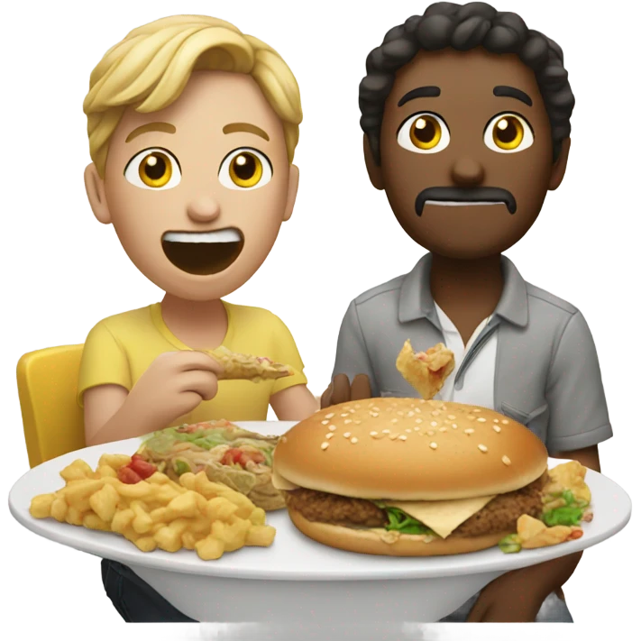 Eating food high emoji