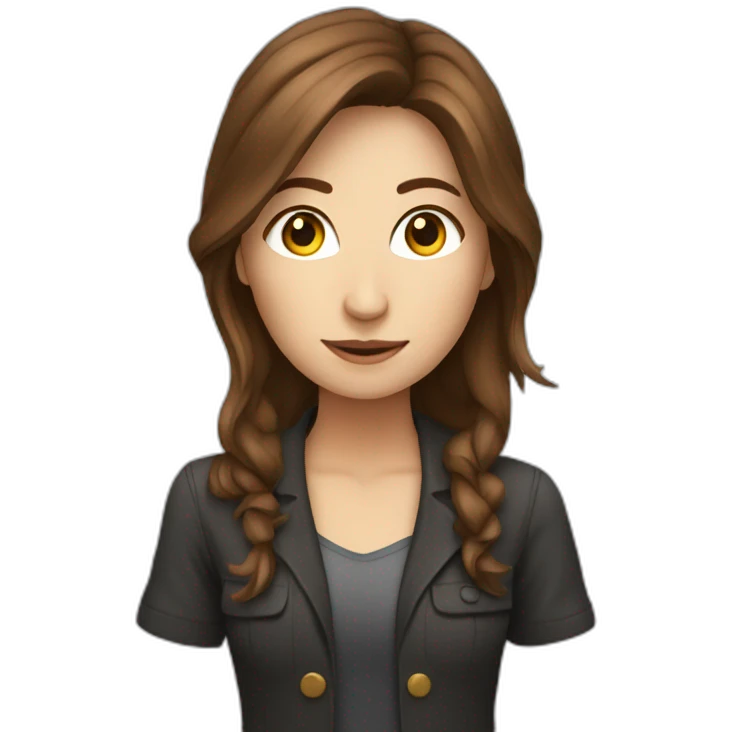 female concert photographer with brown hair at work emoji