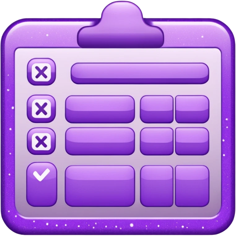 glitter purple and cian spreadsheet emoji