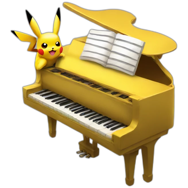 Pikachu piano emoji