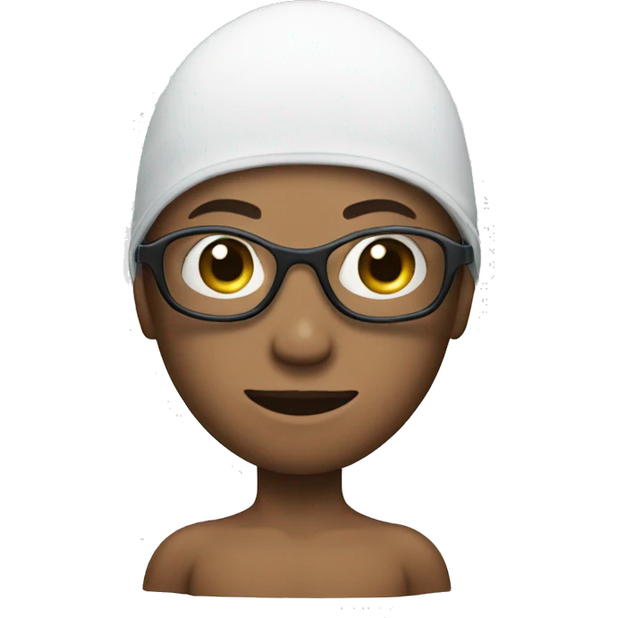 swimmer with bonnet and swimming glasses emoji