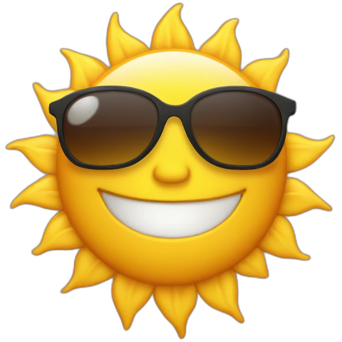 The sun with sunglasses emoji