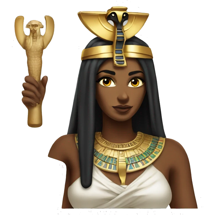 Goddess isis with ankh emoji