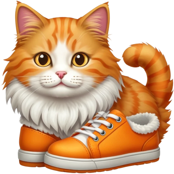 Cat in shoes emoji