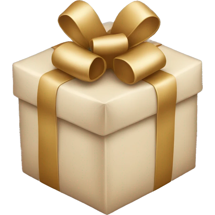 Beige Christmas present emoji