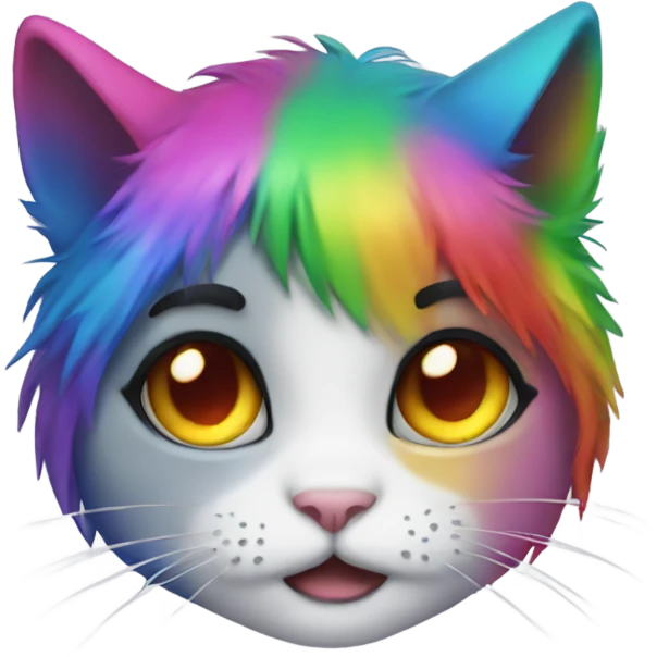Emo rainbow cat emoji