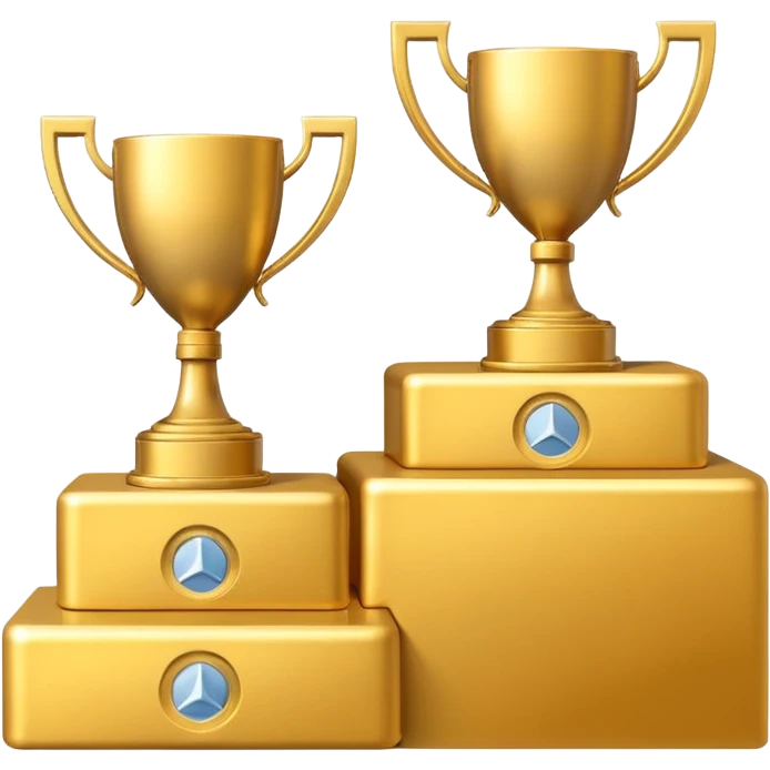Podium with first and second place emoji