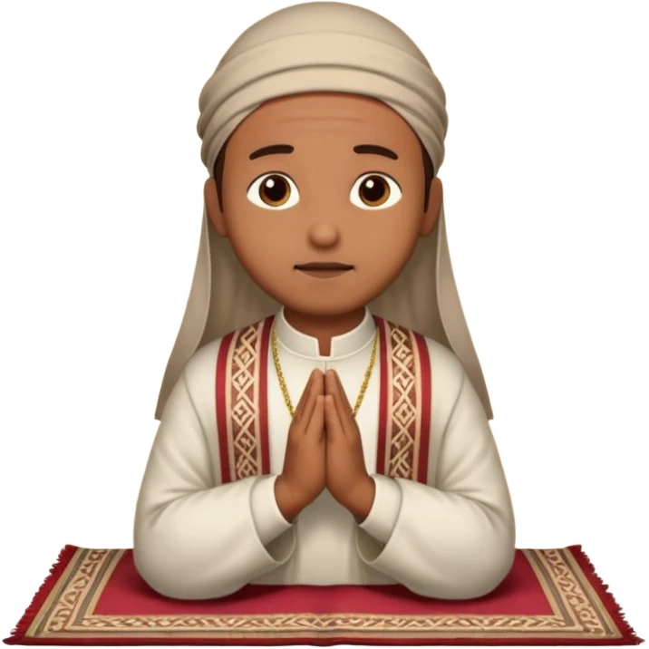Buatkan emoticon siap pakai. Seseorang sedang sholat. emoji
