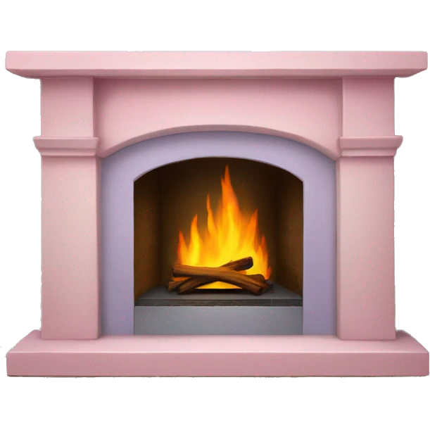 a pastel colored fireplace emoji
