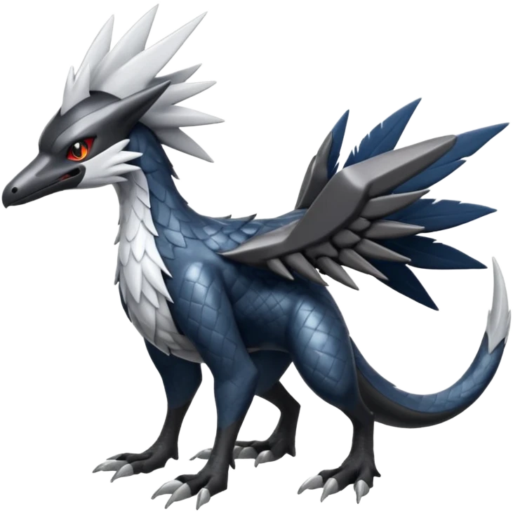 Shiny Nargacuga-Silvally-Fakémon-hybrid-creature (full body)  emoji