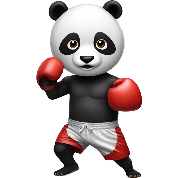 Panda boxing  emoji