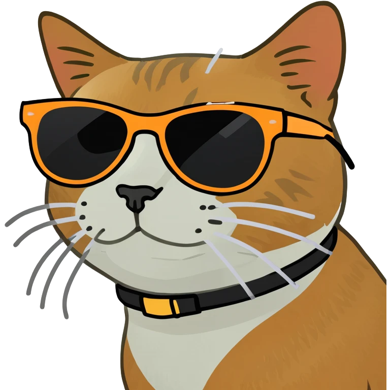 Cat with sunglasses emoji