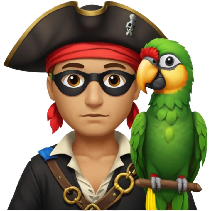 pirate and parrot emoji