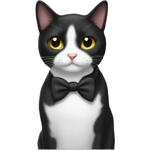 Tuxedo cat emoji