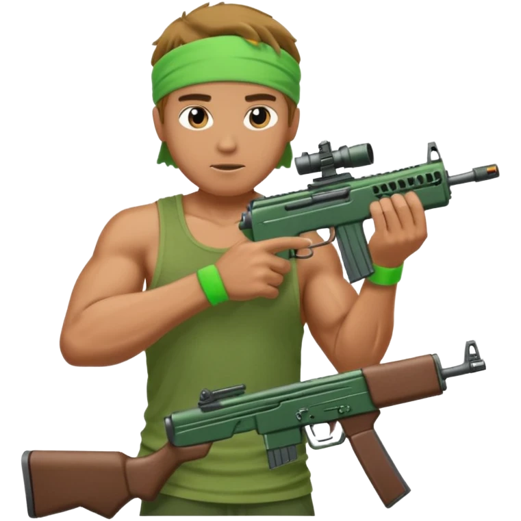 Rambo shooting emoji