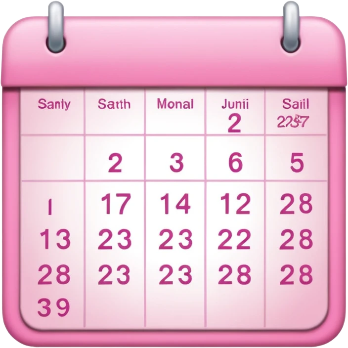 make a catholic calendar with very girly pink tones, but simple. emoji