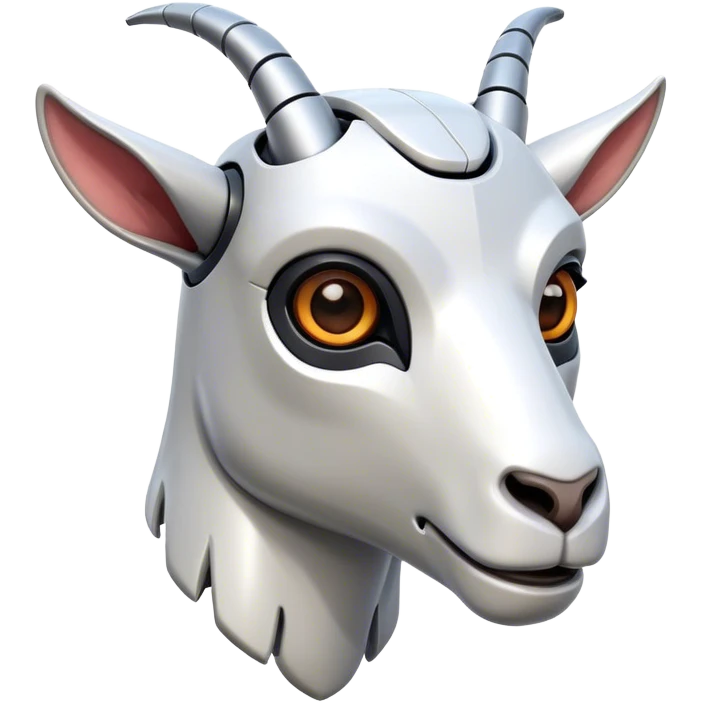 A Robotic  Goat head emoji