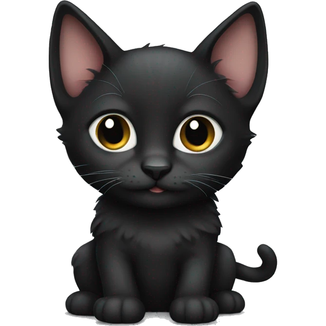 Black kitten emoji