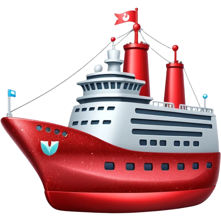 red glitter ship emoji