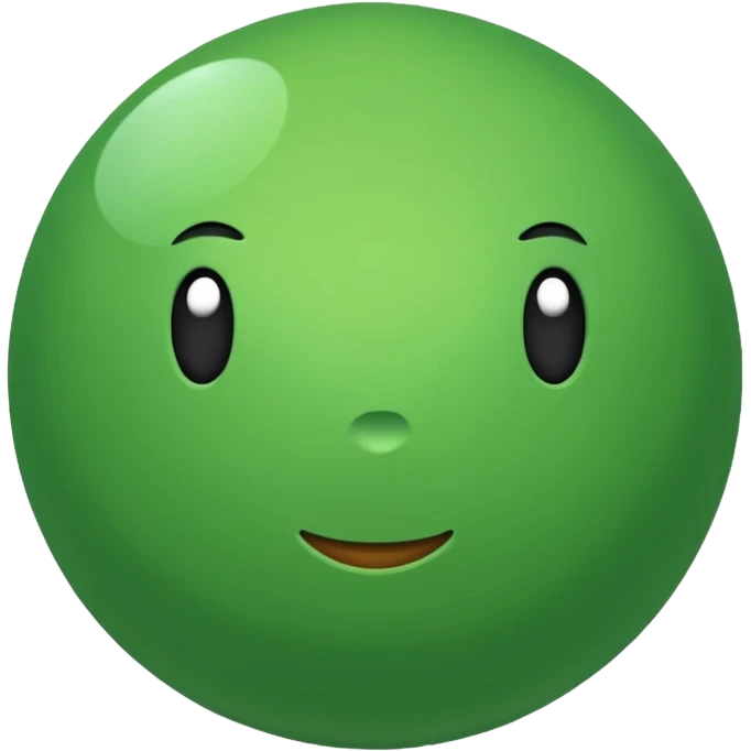 Green color ball emoji