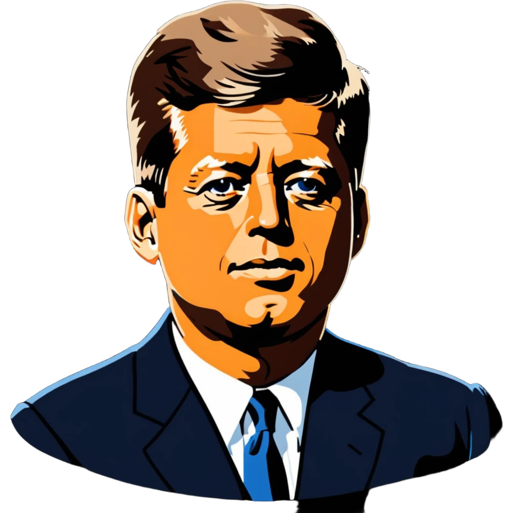 John F. Kennedy presidential portrait emoji