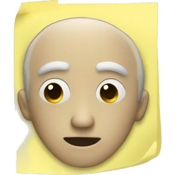 Sticky note without face emoji