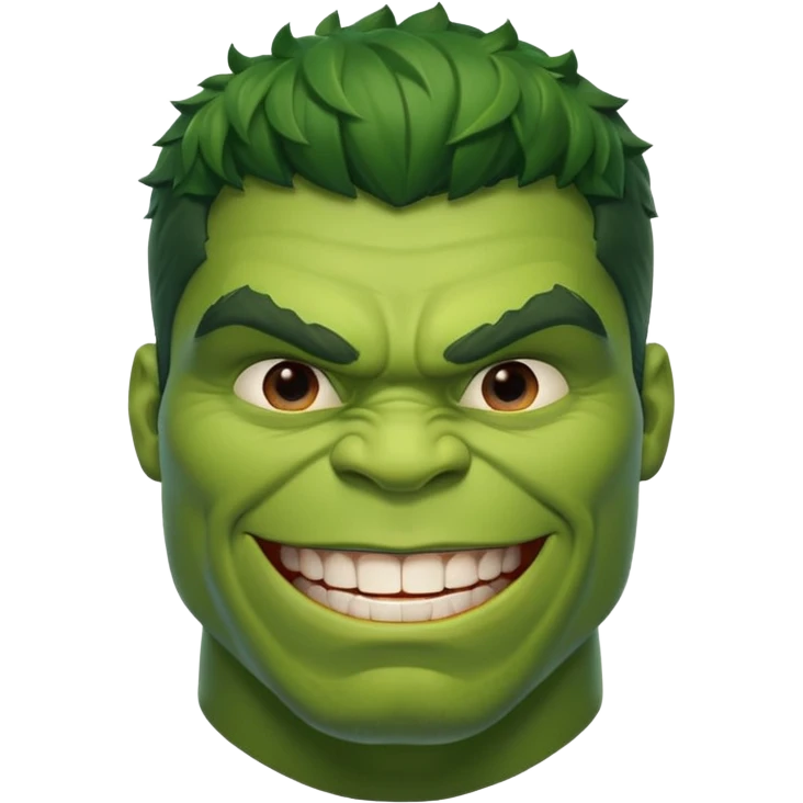 Smiling hulk emoji