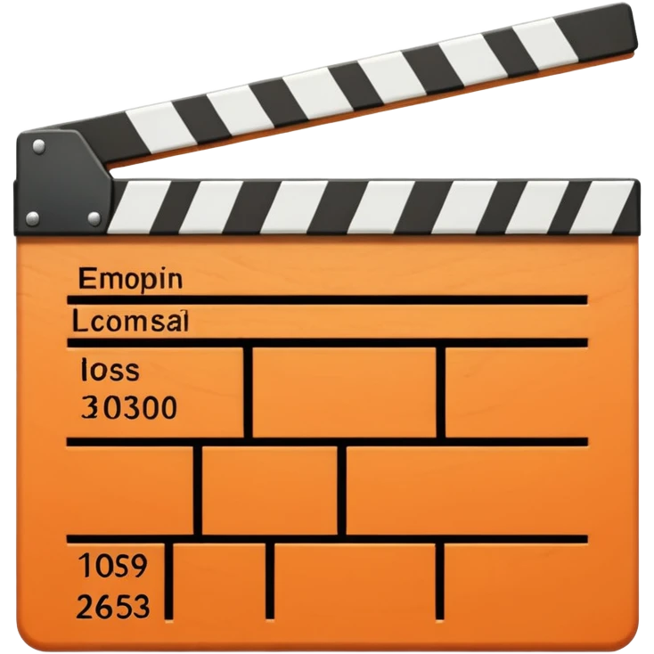 orange clapperboard emoji