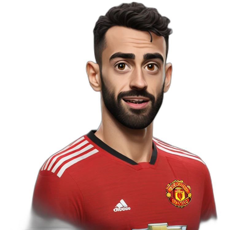 Hyper realistic Bruno fernandes man united emoji