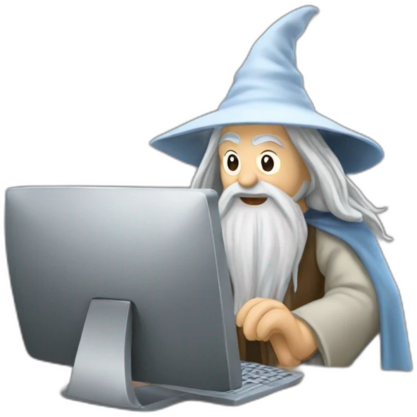 gandalf entering a computer emoji