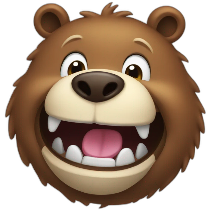 laugh bear emoji