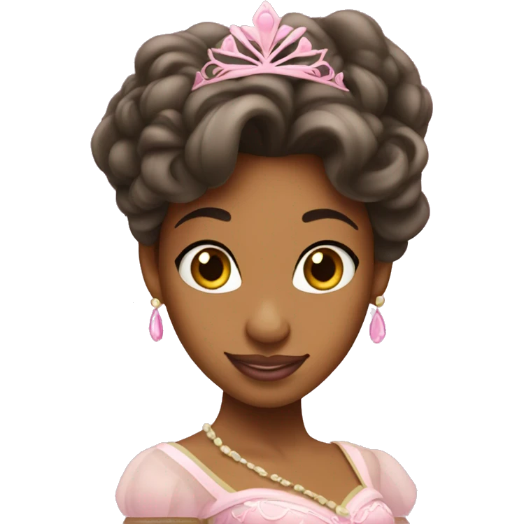 pink princess tiana emoji