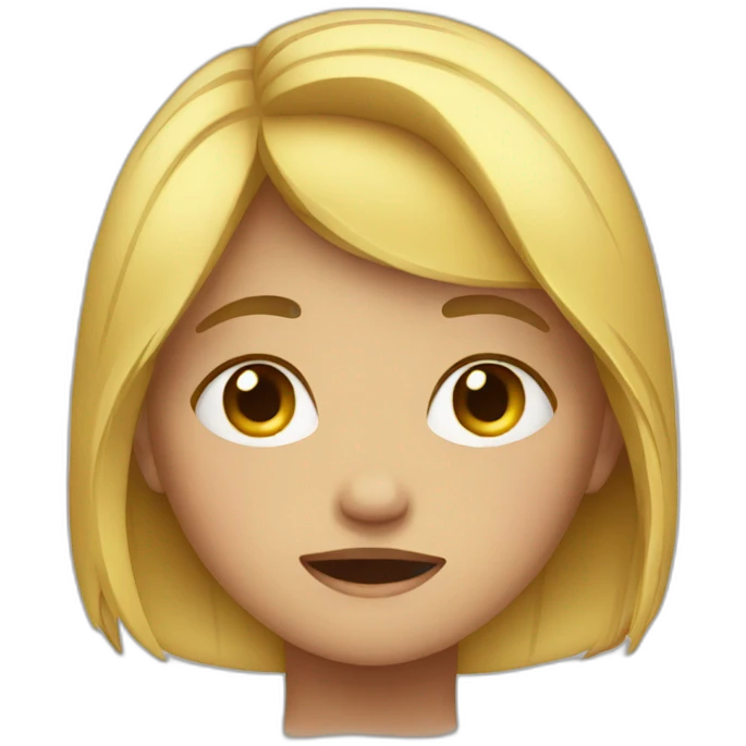 young girl crying emoji