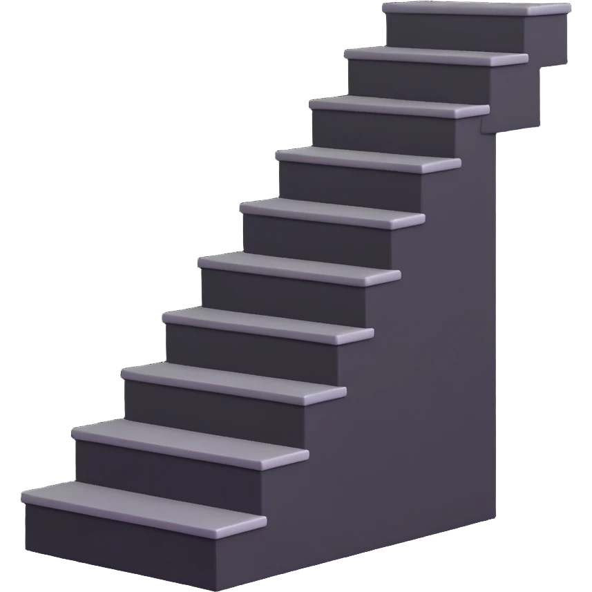 3-step stair emoji