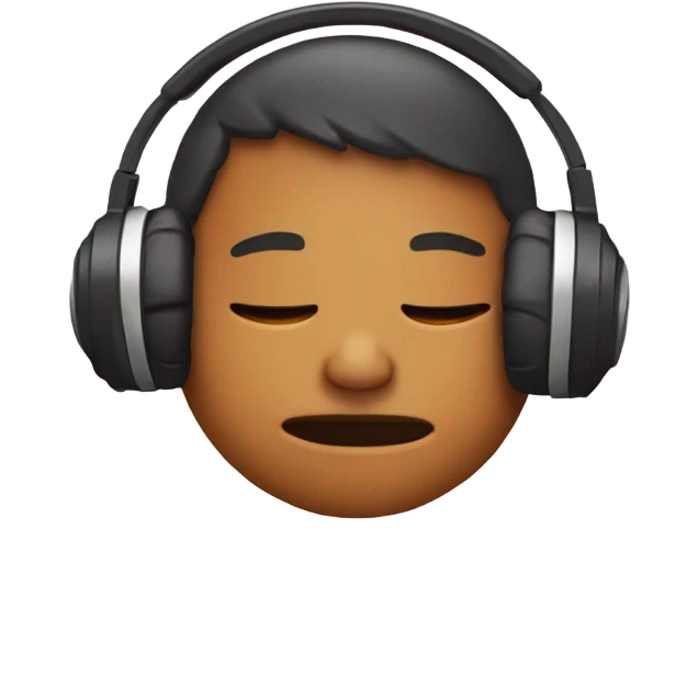 Sleep emoji with headphones emoji