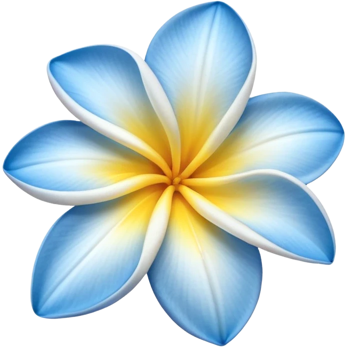 white/blue plumeria emoji