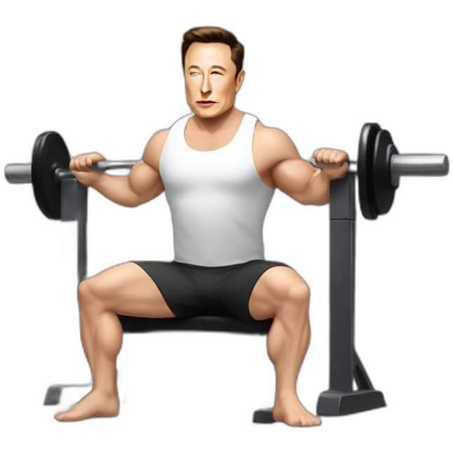 elon musk bench press emoji