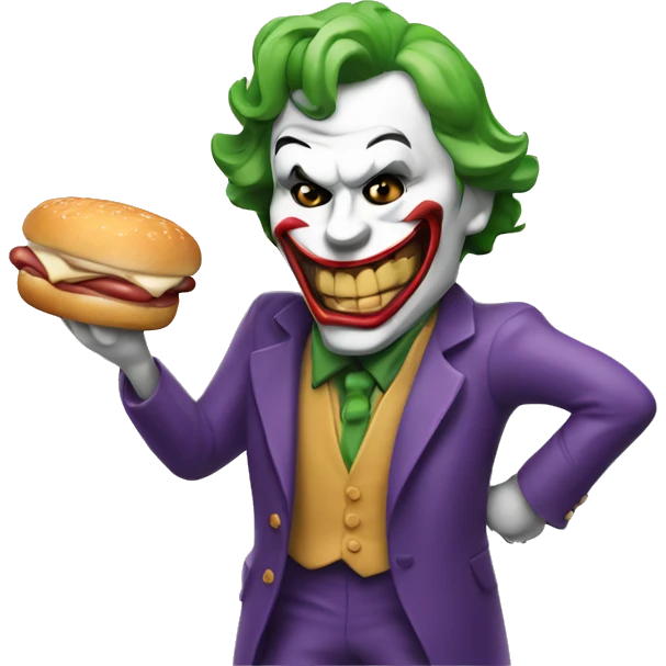 Joker holding sausage spewing mayo emoji